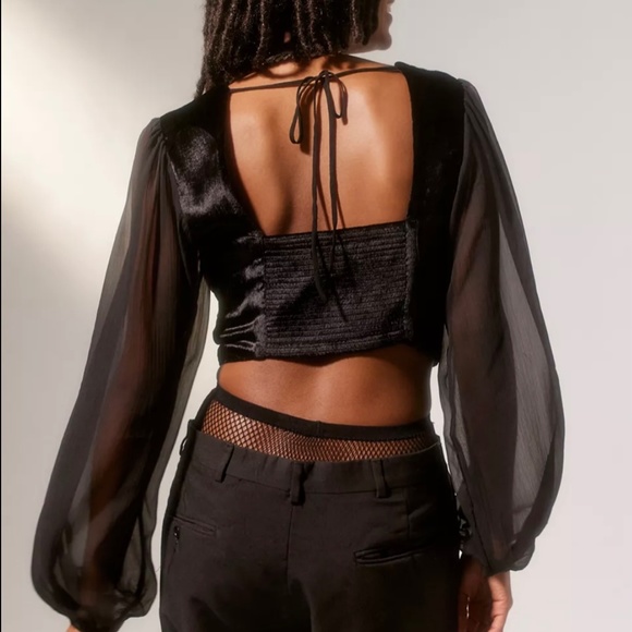 Peggy Velvet Puff Sleeve Bustier - Picture 3 of 3